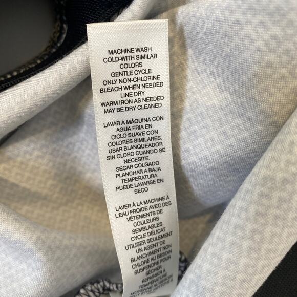 Chico’s Navy/Black White All Over Print Geo Stretchy Ankle Legging EUC Sz 16 - Picture 6 of 11